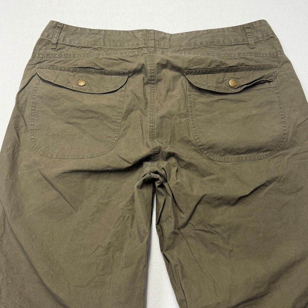 Orvis Cargo Pants Womens Straight Leg Olive Green Cotton Size 12 Travel Utility - Picture 3 of 9